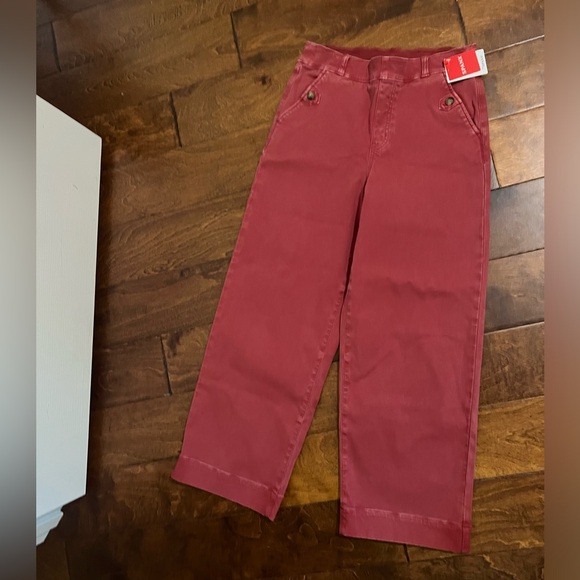 NWT Spanx Stretch Twill Cropped Pant/ Size Medium/ Wild Rose - Picture 5 of 7
